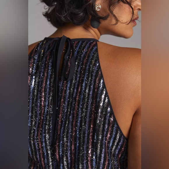 Anthropologie Maeve Disco Halter Jumpsuit. - Picture 7 of 11